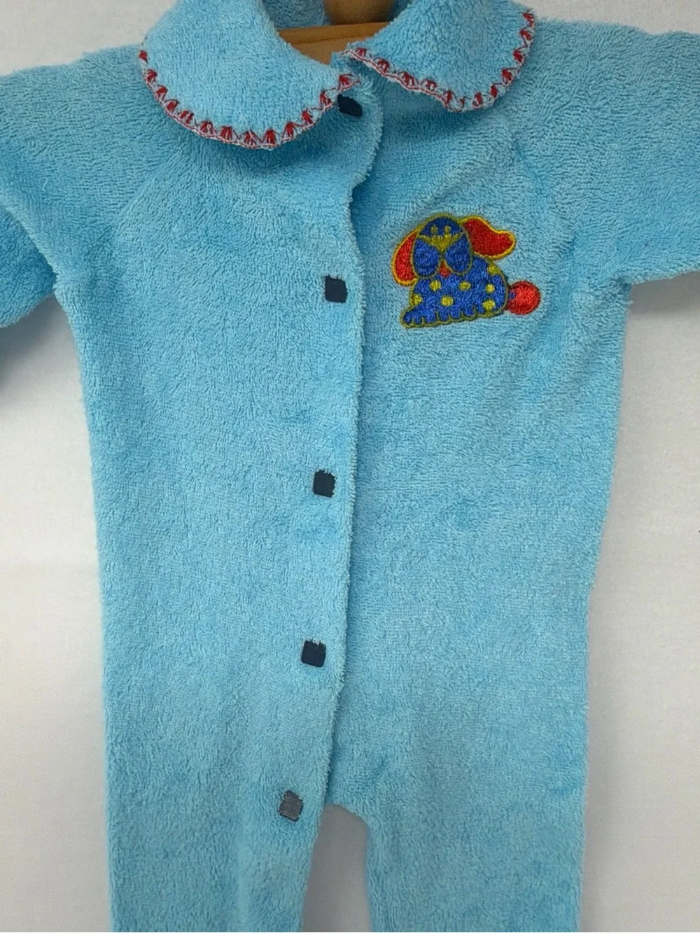 Vintage Lullaby Land Terry Cloth Baby Sleep Romper Size 0-3 Months